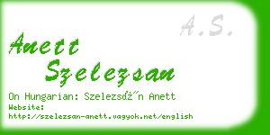 anett szelezsan business card